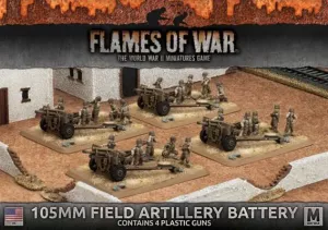 105mm Field Artillery Battery (4x Plastic)