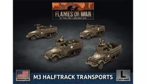 M3 Halftrack Transport Platoon (x4 Plastic)