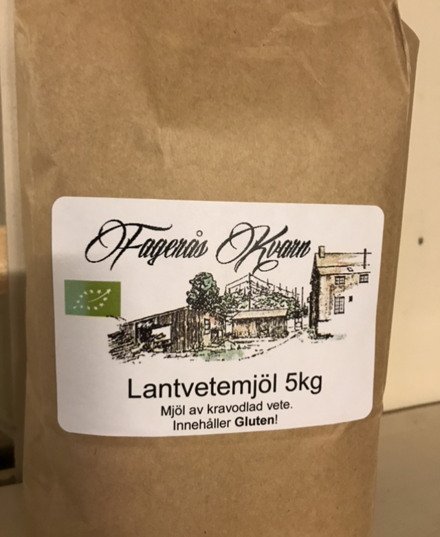 Ekologiskt siktat Lantvetemjöl 2 kg - Fagerås kvarn