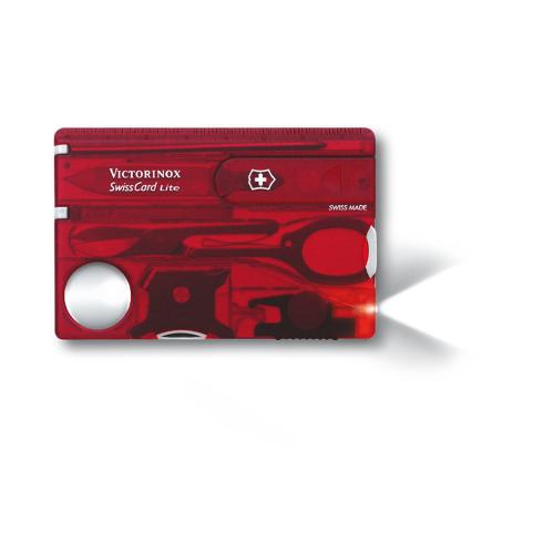 Victorinox SwissCard Lite – Röd Transparent