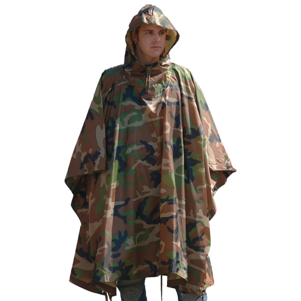 Mil-Tec Ripstop Regnponcho Woodland