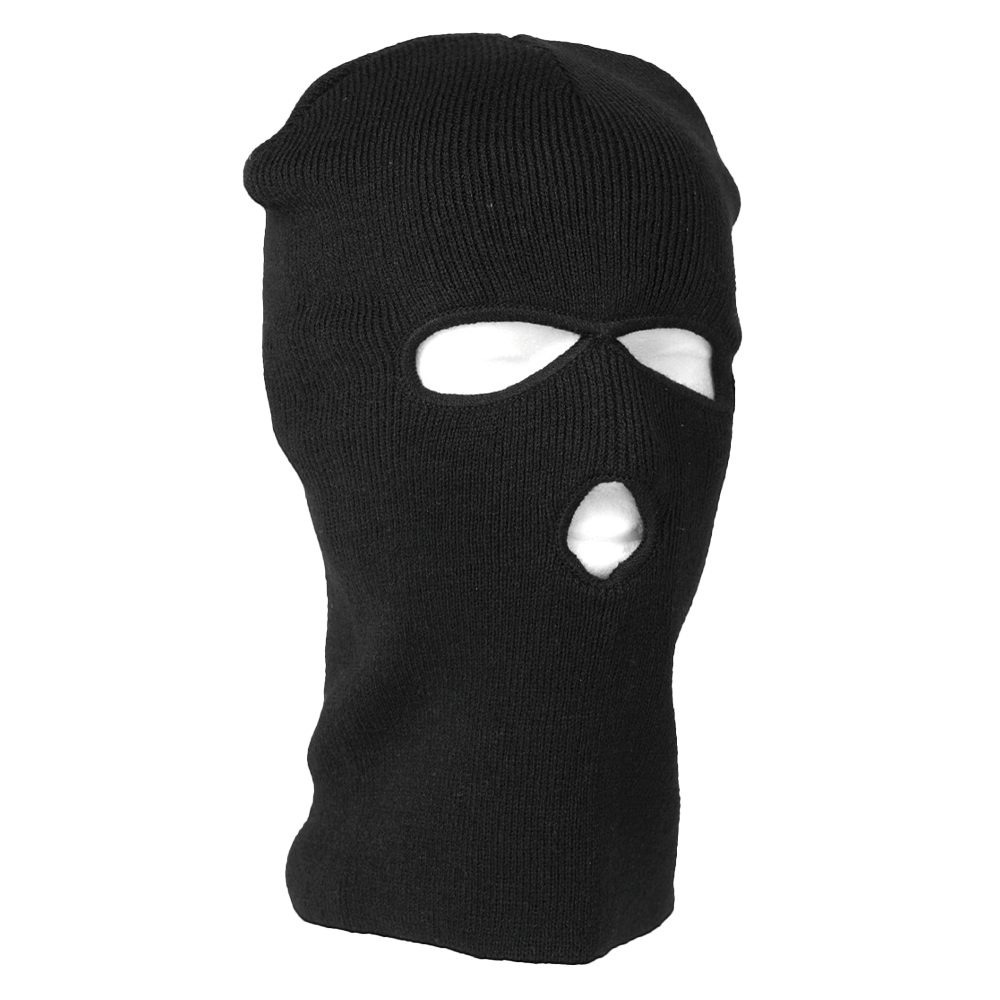 Mil-Tec Balaclava 3-håls huva Finmaskig Svart