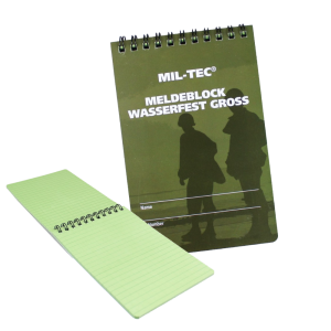 Mil-Tec Vattentätt Anteckningsblock Olivgrön