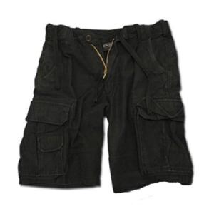 Mil-Tec Aviator Shorts Satin Washed Svart Small