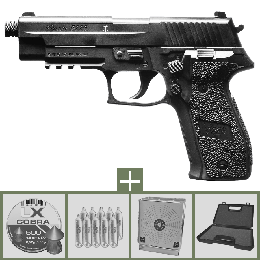 Sig Sauer P226 ASP Blowback Luftpistol 4,5mm Paket