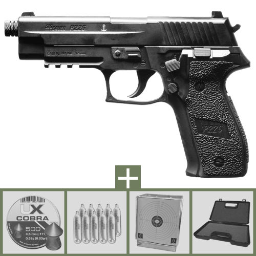 Sig Sauer P226 ASP Blowback Luftpistol 4,5mm Paket