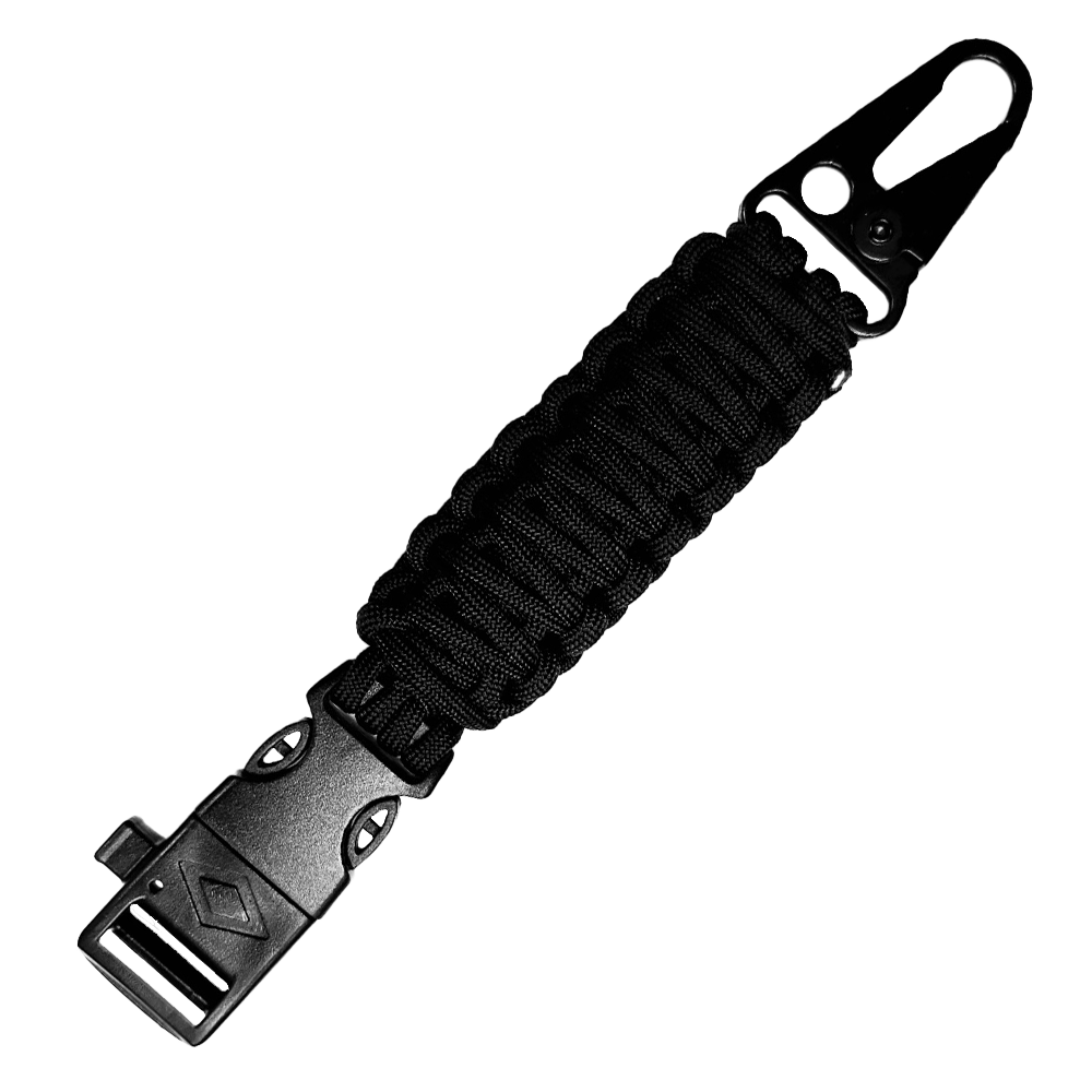 EDCX Paracord Taktisk Nyckelring Svart