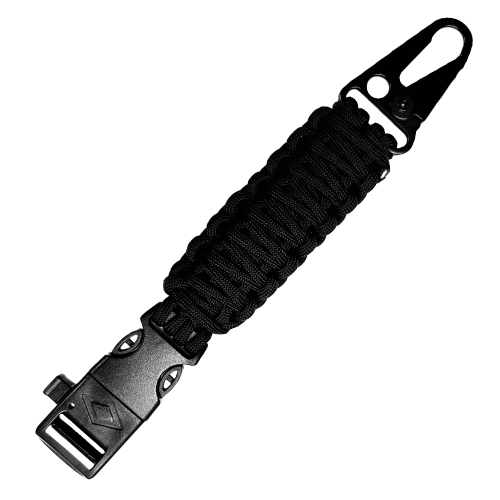 EDCX Paracord Taktisk Nyckelring Svart