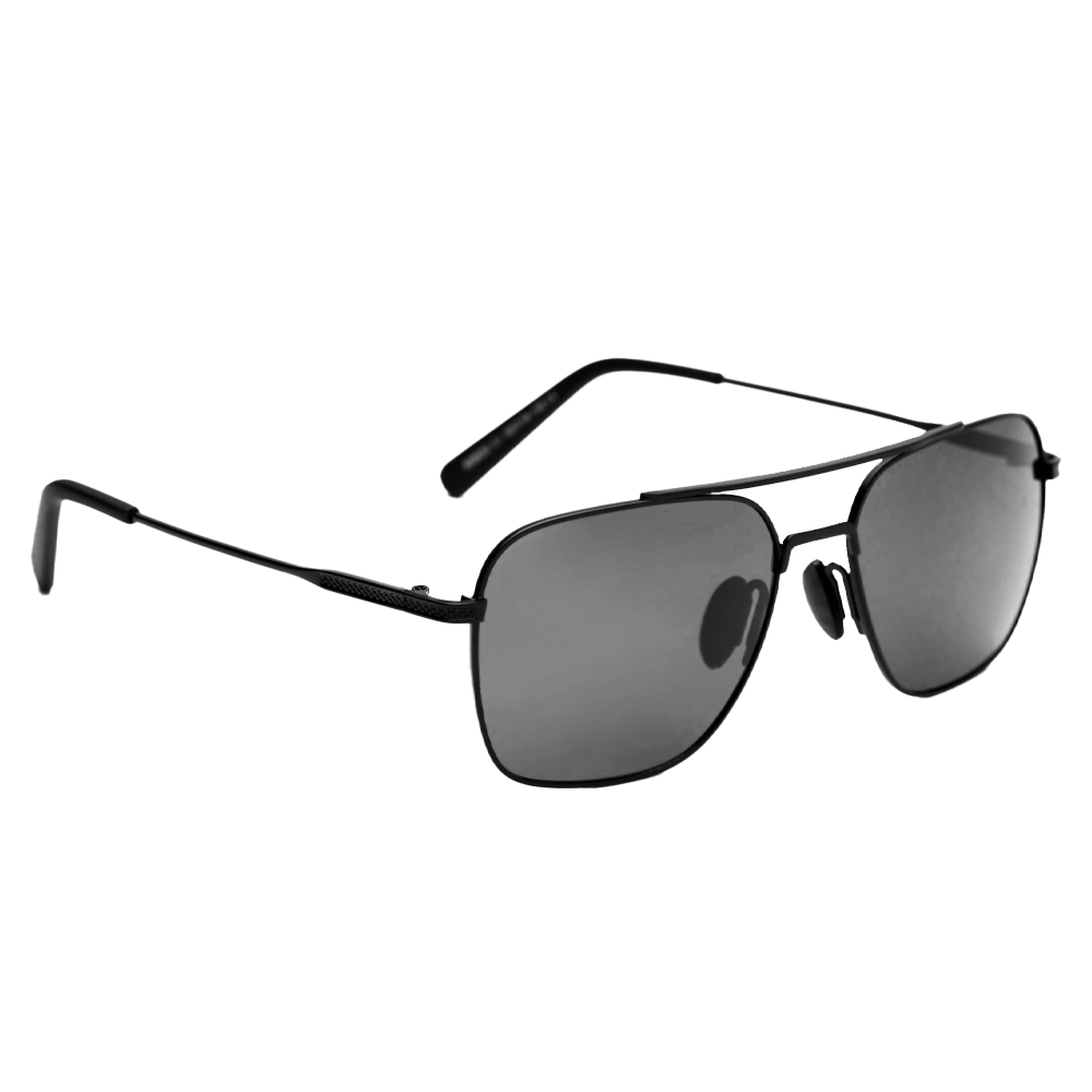 Granite Solglasögon Smoke P7 Metall Svart