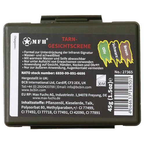 GB Camo Face Paint 3-färger med spegel 45 g — Kamouflagefärg