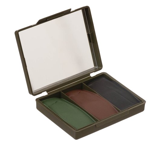 GB Camo Face Paint 3-färger med spegel 45 g — Kamouflagefärg