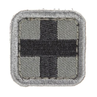 Liten Kors Patch Kardborre -12 Grå