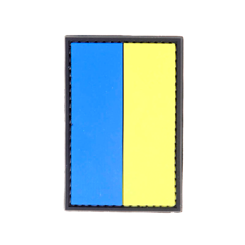 Blå-Gul Patch Kardborre Märke Gummi