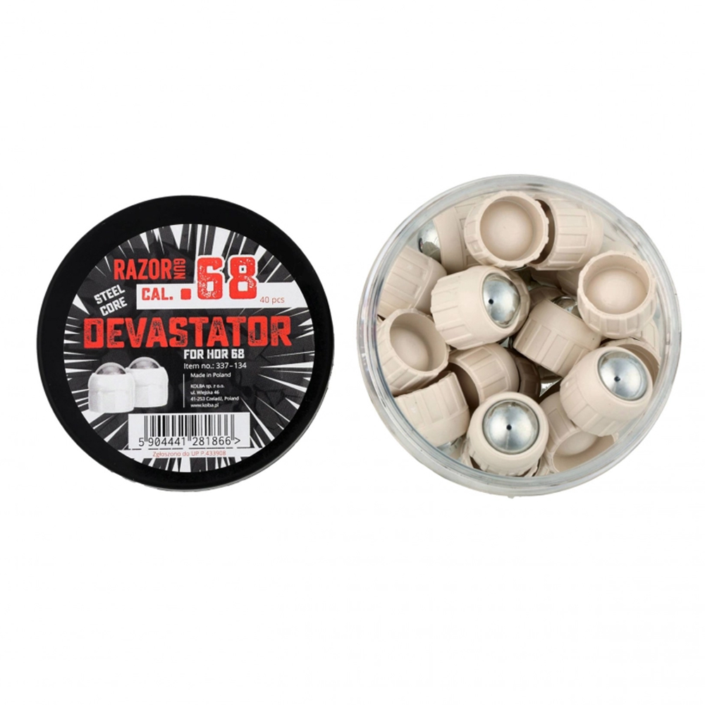 Gc 68 Razor RazorGun Devastator .68 steel core 40-pack – tung RAM ammunition för ...