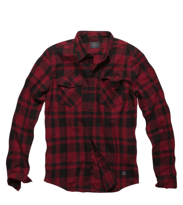 Vintage Industries Austin Skjorta Rödrutig