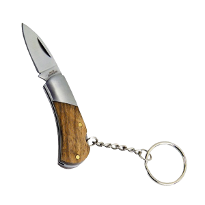 Haller Mini Fickkniv Zebrano – Nyckelringskniv i trä