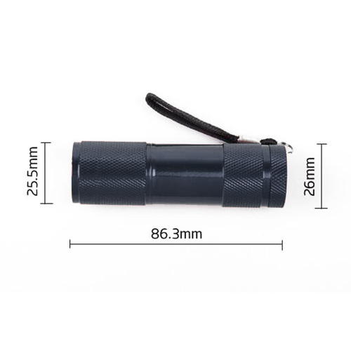 9LED Ficklampa – Kompakt LED-lampa i flera färger