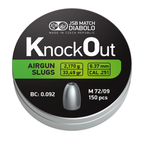 JSB KO Slugs 6,35–6,37 mm (0,251") 2,170 g precision