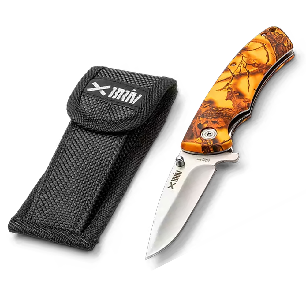 Jaktfällkniv Orange Camo 4,5"
