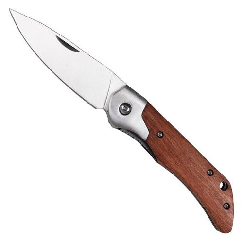 Haller Fällkniv med Trähandtag – Linerlock & Clip