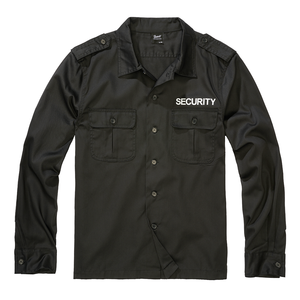 Brandit Security US Skjorta Långärmad Svart