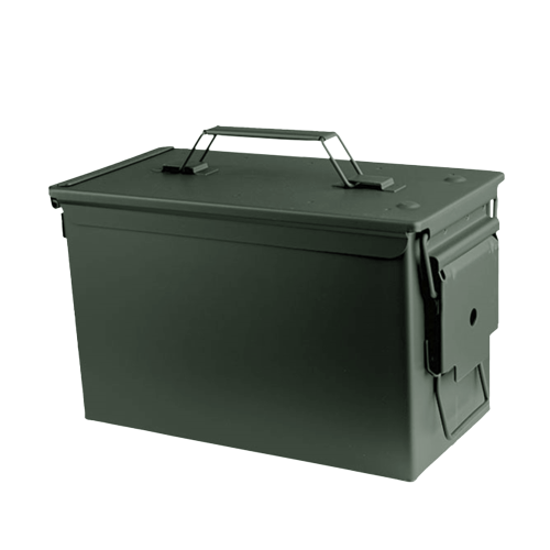 US Ammunitionslåda Repro Ammo Box Cal 50 Metall Begagnad