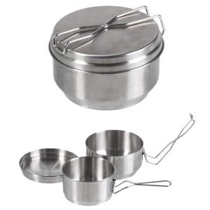 Camping Kastruller Rostfritt Stål 3-pack