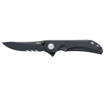 CRKT Seismic Veff Serrat Fällkniv Stainless Svart