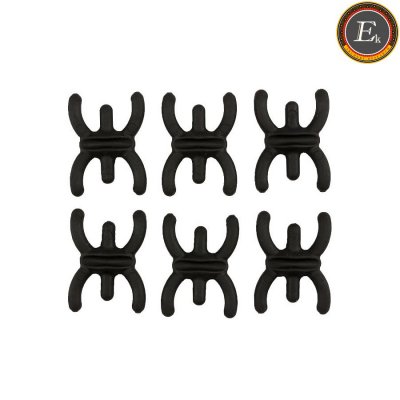 EK Cross Shaped Strings Silencer Clamshell 6-Pack