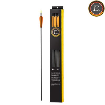EK Carbonpilar 7.8mm Black 30" Vanes Gul/Röd 6st