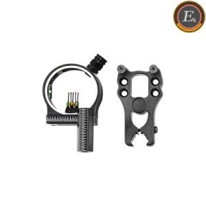 EK Compound Bow Sight Black 5 Fiber Optic Pin + Led