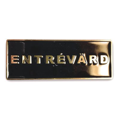 Entrévärdsbricka Lång Metall 1 rad