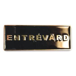Entrévärdsbricka Lång Metall 1 rad
