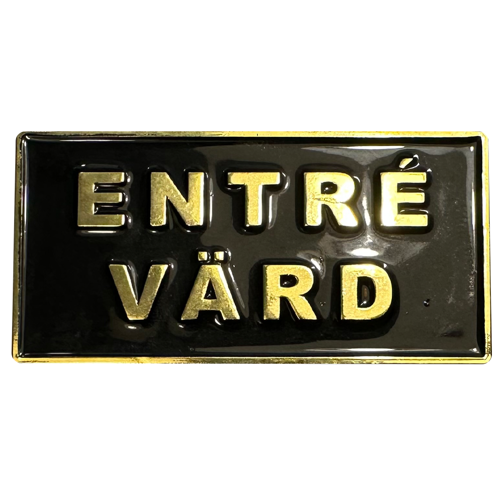Entrévärdsbricka 2 rader