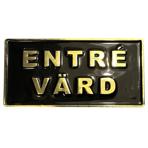 Entrévärdsbricka 2 rader