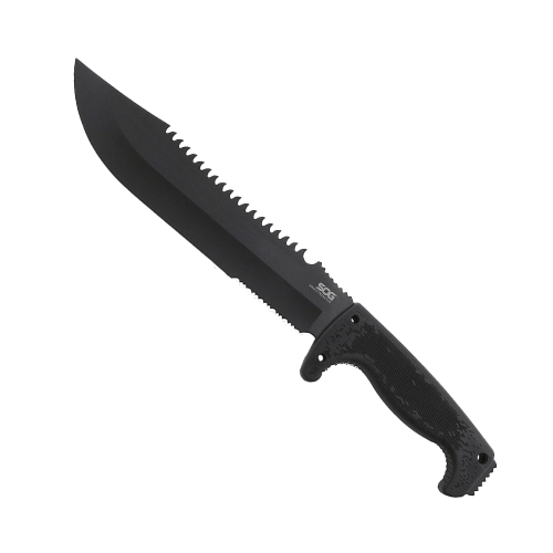 SOG Jungle Primitive Machete Kniv Nylon Fodral Svart