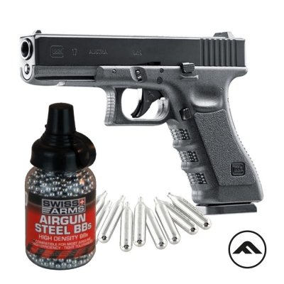 Glock 17 GEN3 Blowback CO2 4,5mm BB Luftpistol Paket