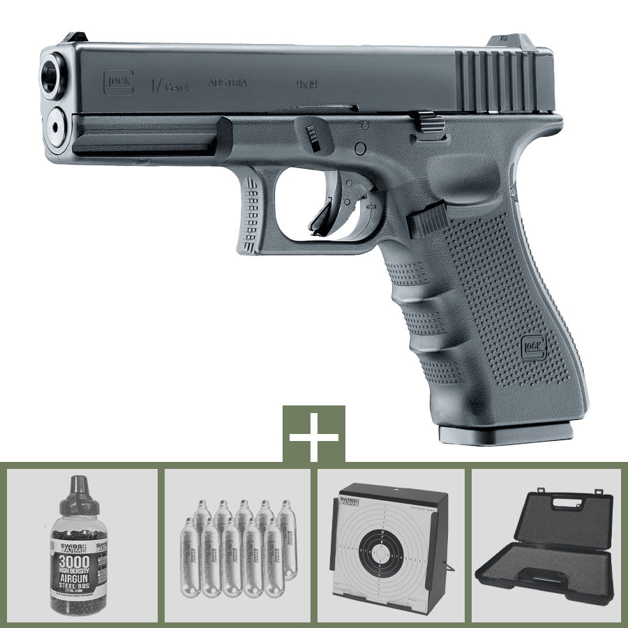Umarex Glock 17 GEN4 CO2 4,5mm Luftpistol Paket
