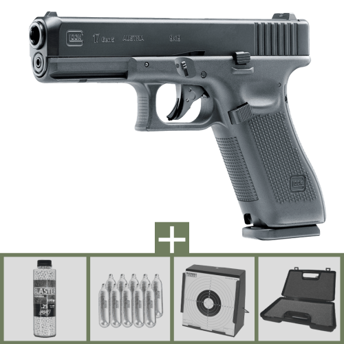 Glock 17 GEN5 Blowback CO2 2,0 Joule 6mm Airsoft Paket
