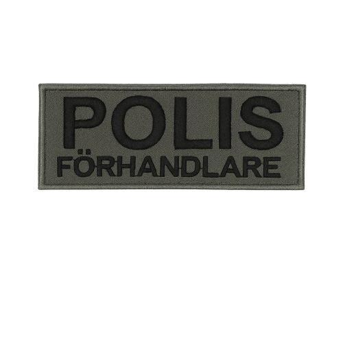 Patch Polis Förhandlare – Liten Grå/Svart Märke