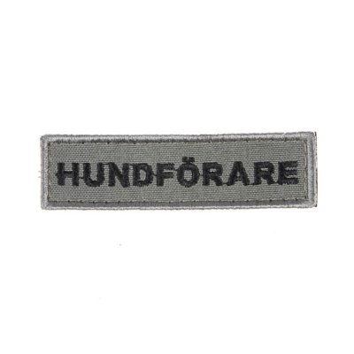 Patch Litet Hundförarmärke Kardborre Grå
