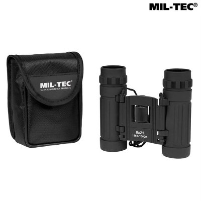 Mil-Tec Kikare Hopfällbar 8x21 Svart