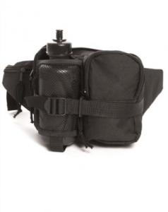 Mil-Tec Black Fanny midjeväska med flaska