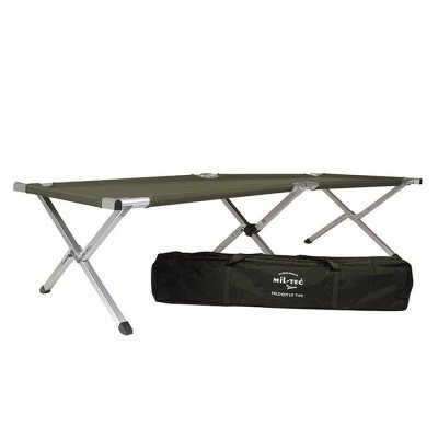 Mil-Tec Campingsäng i aluminium Fällbar tältsäng 190x65