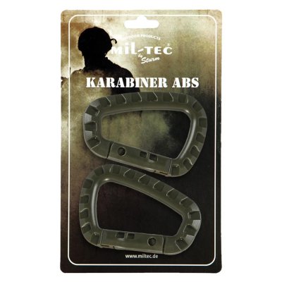 Mil-Tec Karbinhake ABS 83mm 2-pack Olivgrön