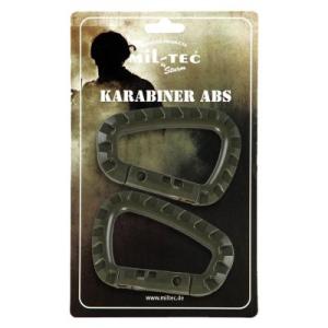 Mil-Tec Karbinhake ABS 83mm 2-pack Olivgrön