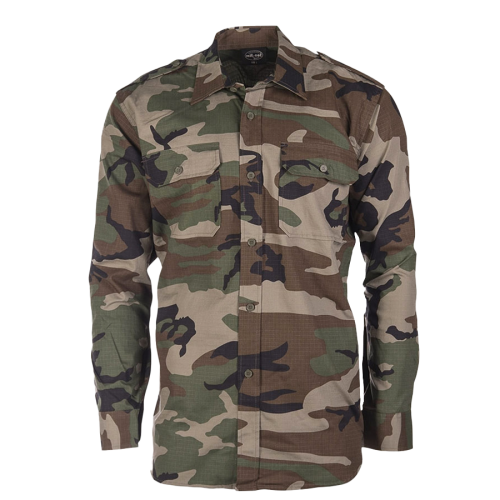 Mil-Tec Fältskjorta Långärmad Ripstop
