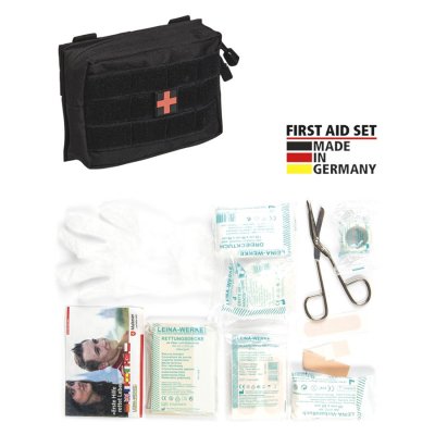Mil-Tec LEINA Första hjälpen kit 25-delar MOLLE Pouch Svart