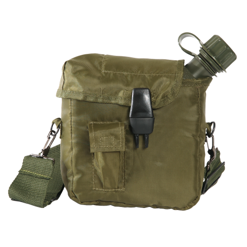Mil-Tec US Fältflaska 2L Fodral Bärrem Olivgrön