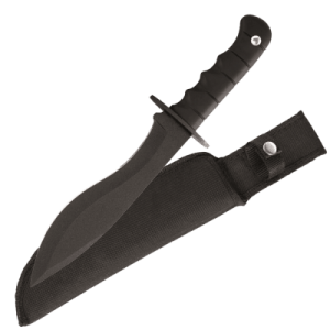 Combat kniv med machete blad + fodral